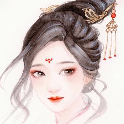好运气头像女手绘