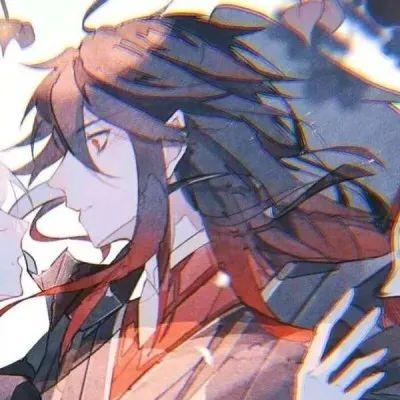二次元情侣头像一男一女分开