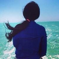 qq头像女生背影蓝色系