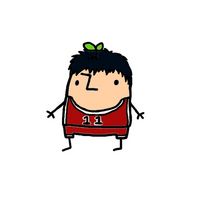 简笔线条小人头像