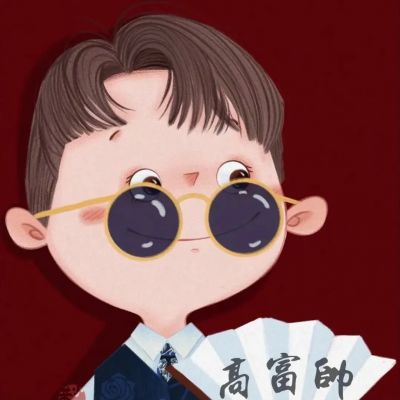 2023年红色头像卡通
