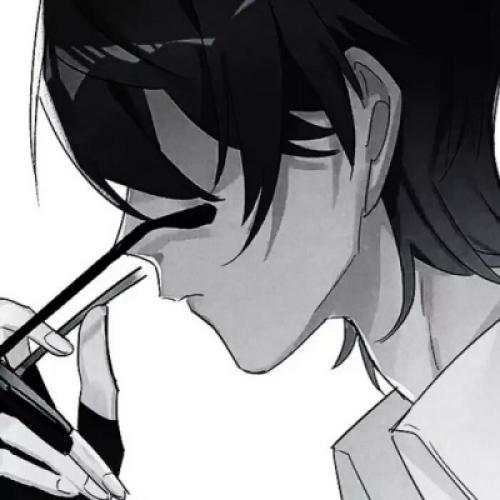 黑白漫画头像男