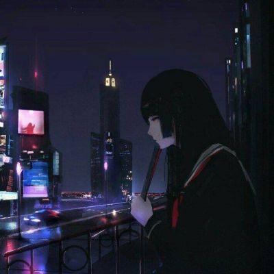 头像女背影或侧面动漫