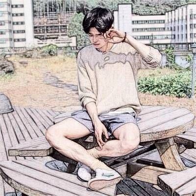 男头像ins高级质感手绘