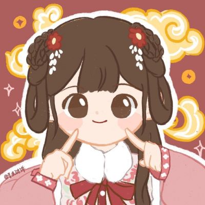 2023年头像图片女卡通红色