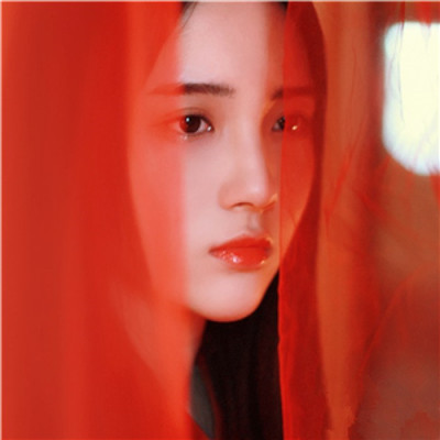 跨年头像女真人红色