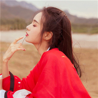 红色系女生头像霸气古风