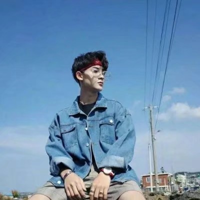 蓝色系ins头像男