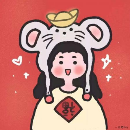 2023可爱卡通头像红色