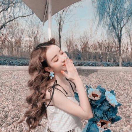 橙色头像女生森系唯美
