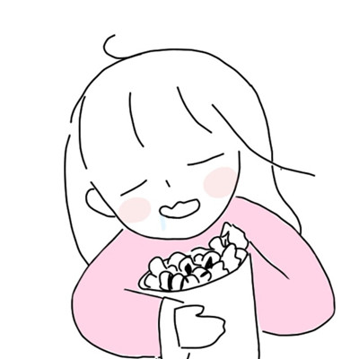ins简笔画女孩头像