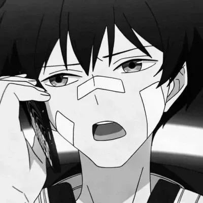漫画头像黑白 线条