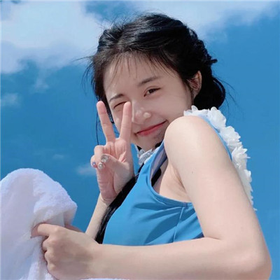 绝美蓝色系女头像