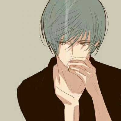 男生动漫抽烟头像冷酷帅气